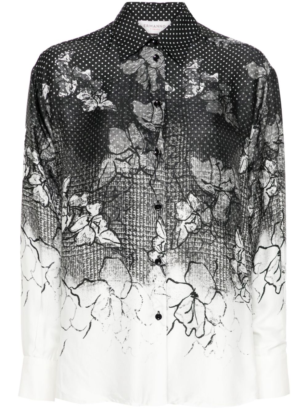 ERMANNO FIRENZE floral-print shirt - Black von ERMANNO FIRENZE