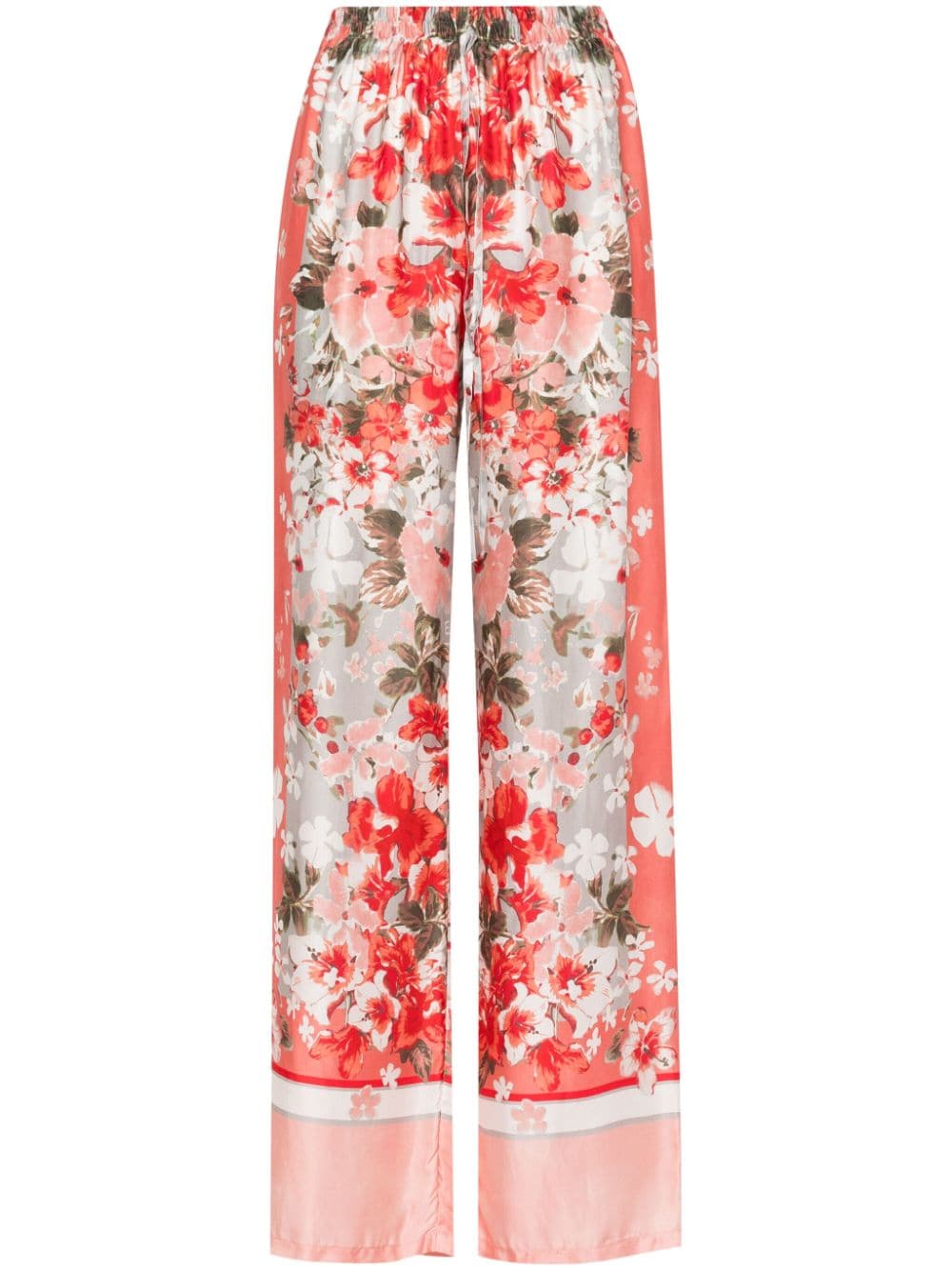 ERMANNO FIRENZE floral-print wide-leg trousers - Pink von ERMANNO FIRENZE