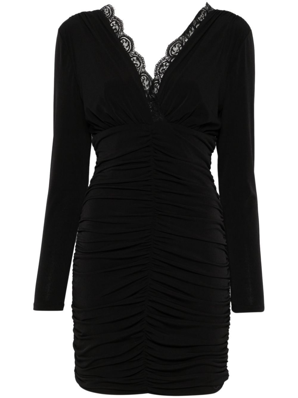 ERMANNO FIRENZE lace-detail mini dress - Black von ERMANNO FIRENZE