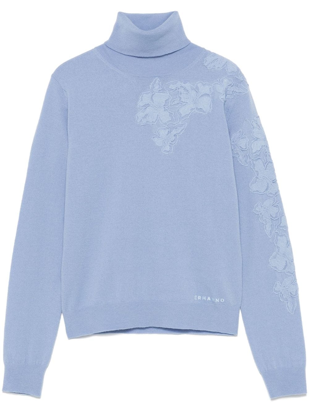 ERMANNO FIRENZE lace-detailing sweater - Blue von ERMANNO FIRENZE