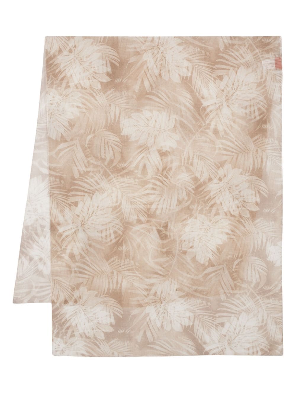 ERMANNO FIRENZE leaf-print scarf - Neutrals von ERMANNO FIRENZE