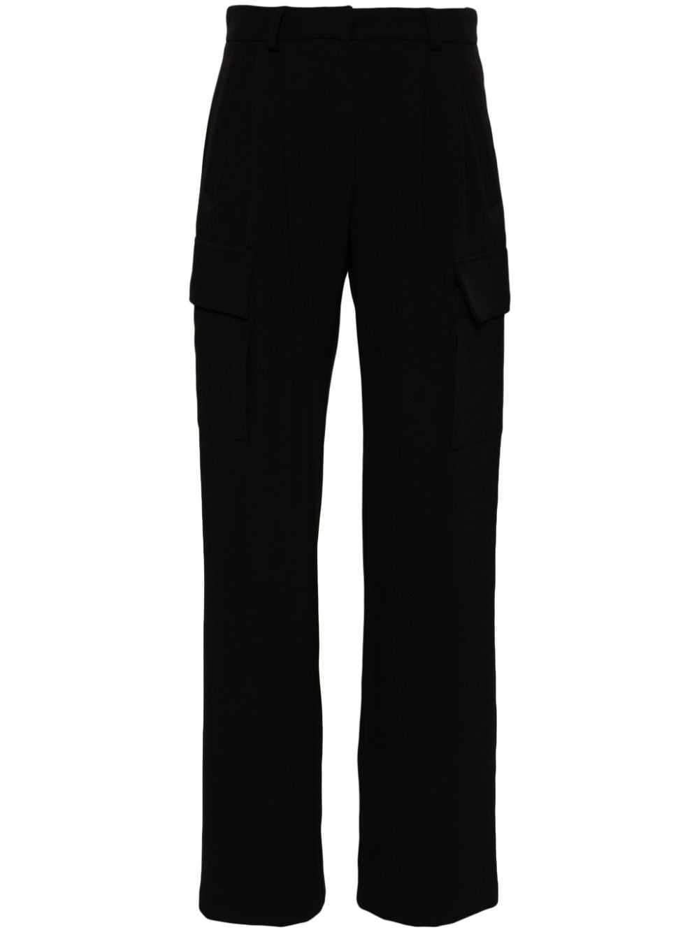 ERMANNO FIRENZE logo-embroidered trousers - Black von ERMANNO FIRENZE