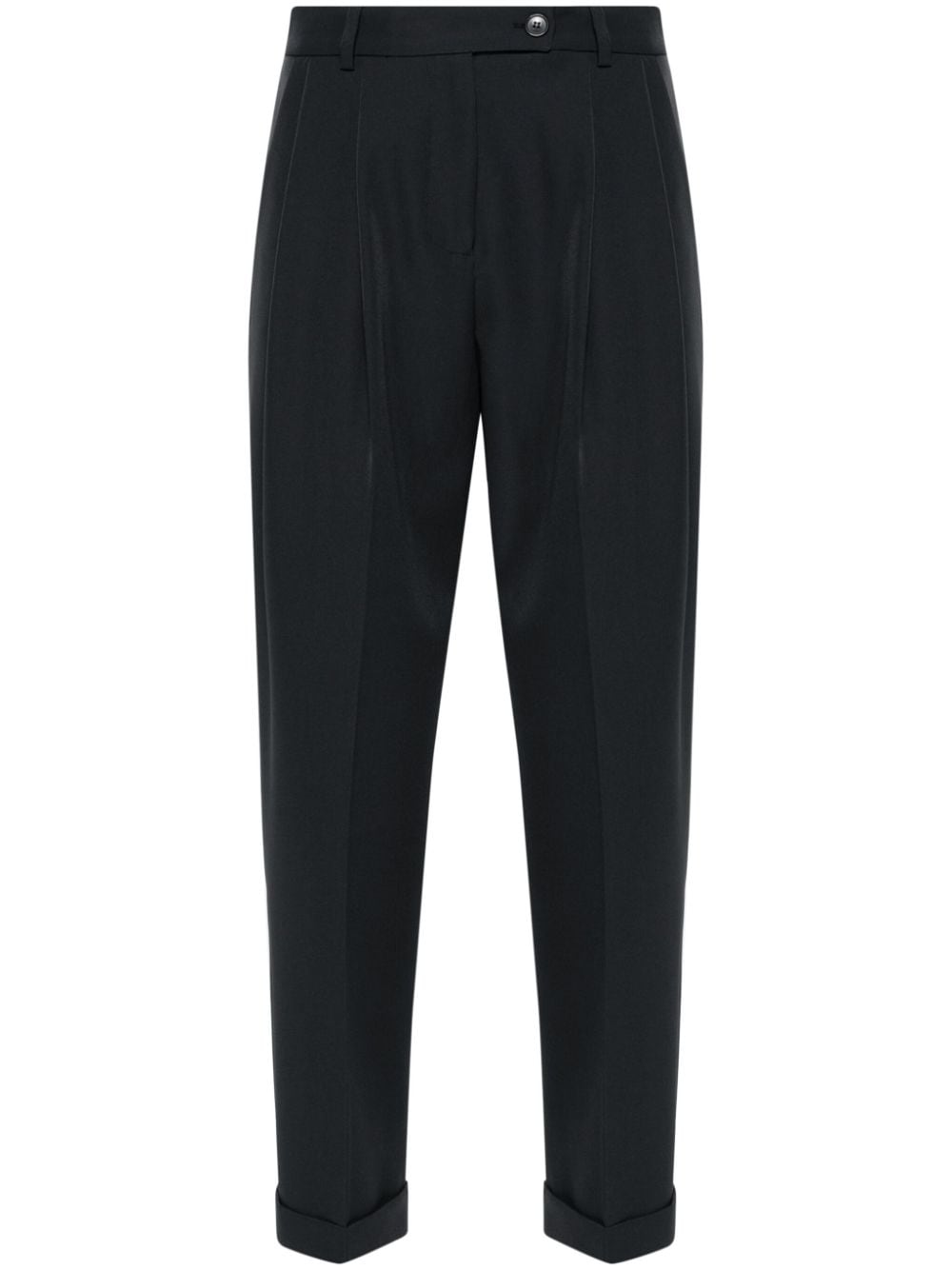 ERMANNO FIRENZE logo-embroidered trousers - Grey von ERMANNO FIRENZE