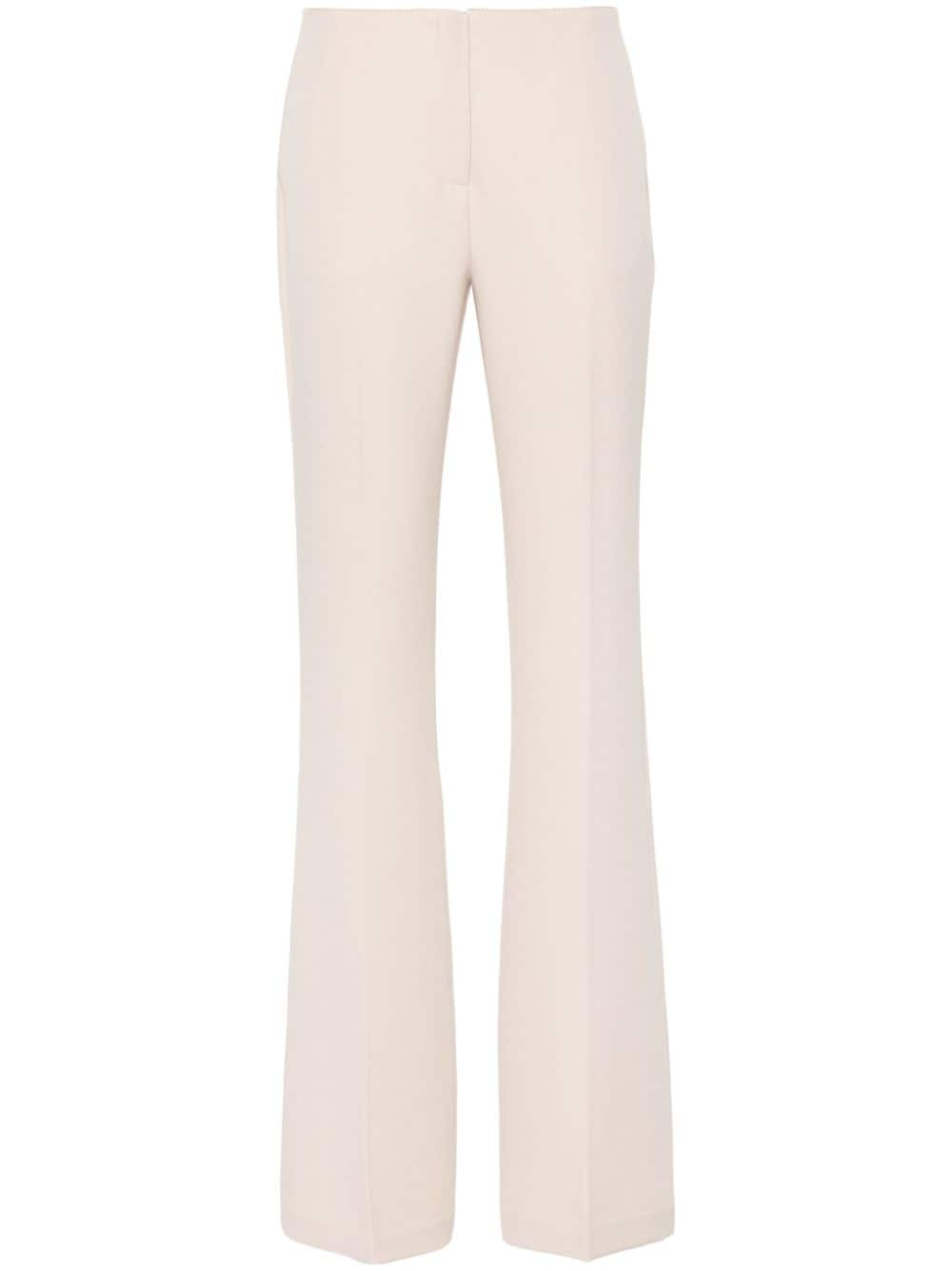 ERMANNO FIRENZE logo-embroidered trousers - Neutrals von ERMANNO FIRENZE