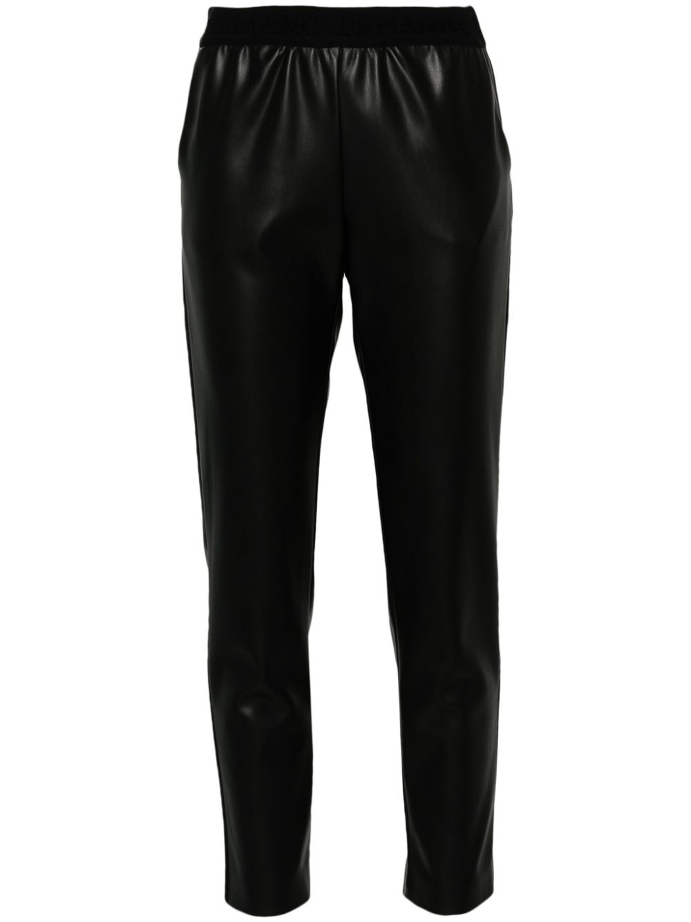 ERMANNO FIRENZE logo-waistband trousers - Black von ERMANNO FIRENZE