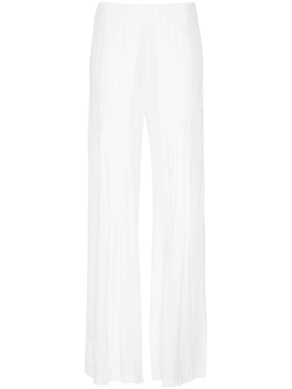 ERMANNO FIRENZE pleated wide-leg trousers - White von ERMANNO FIRENZE