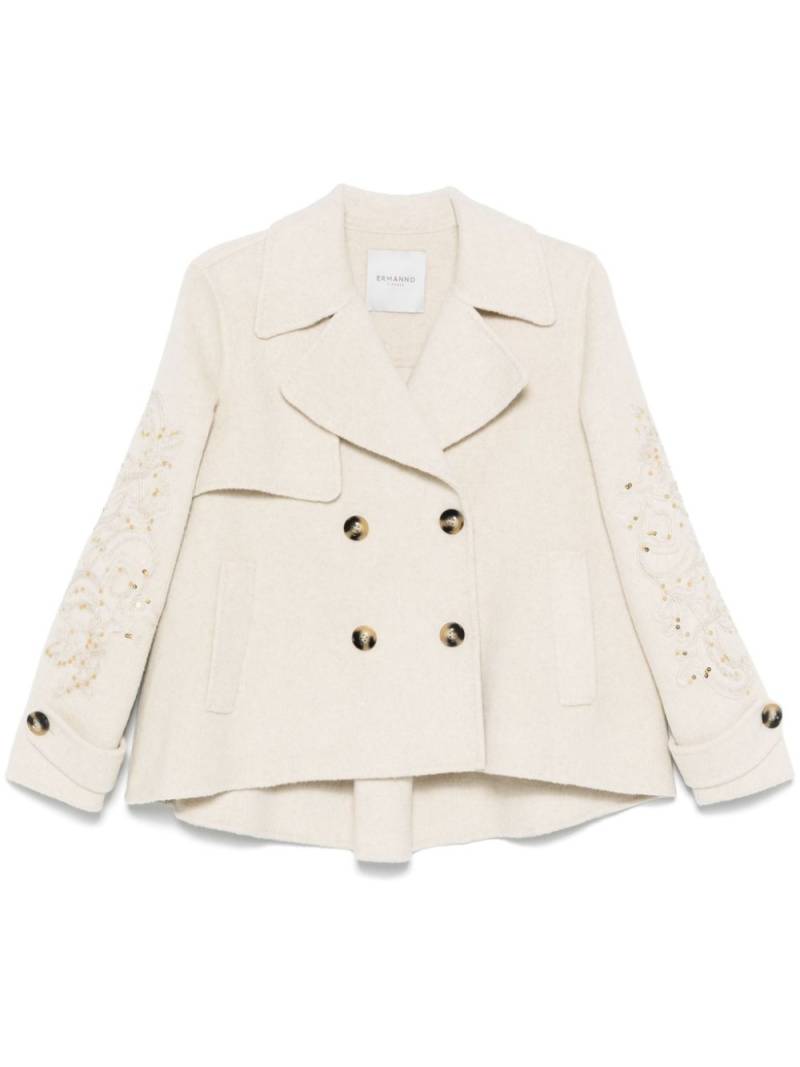 ERMANNO FIRENZE sequin-detailed jacket - Neutrals von ERMANNO FIRENZE