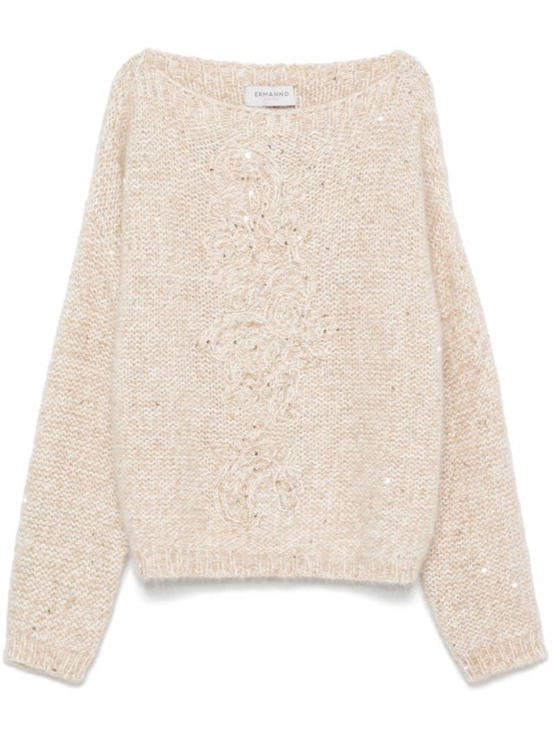 ERMANNO FIRENZE sequin-embellished sweater - Brown von ERMANNO FIRENZE