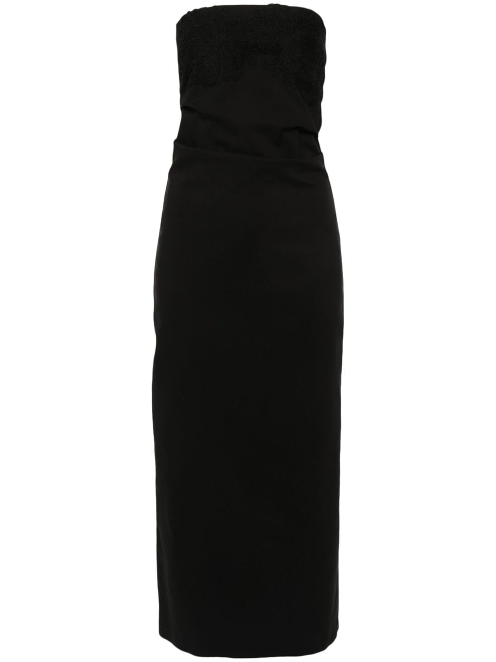 ERMANNO FIRENZE strapless midi dress - Black von ERMANNO FIRENZE