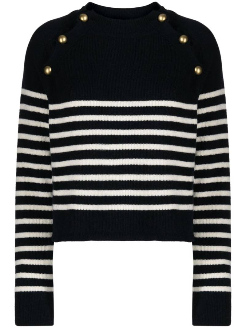 ERMANNO FIRENZE stripe-pattern wool-blend jumper - Blue von ERMANNO FIRENZE