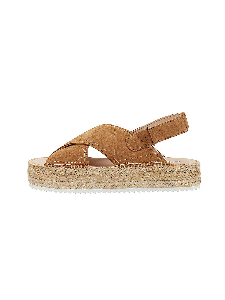 ESPADRIJ L'ORIGINALE Sandalen CROISETTE PUFFY HIGHT braun | 37 von ESPADRIJ L'ORIGINALE