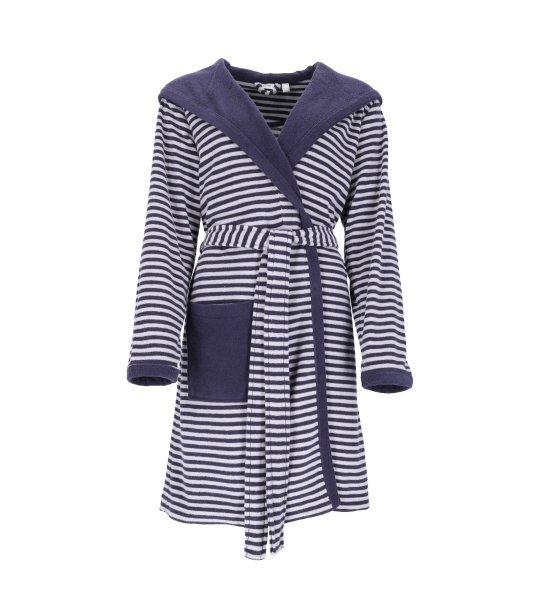 Esprit - Striped Hoody Bademantel, für Damen, Blau Denim Dunkel, Größe M von Esprit