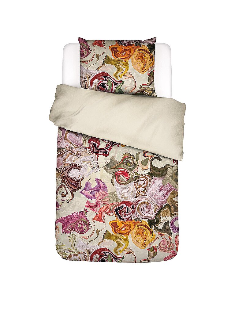 ESSENZA Satin-Bettwäsche ISALINE 70x90cm/140x200cm Vanilla beige von ESSENZA