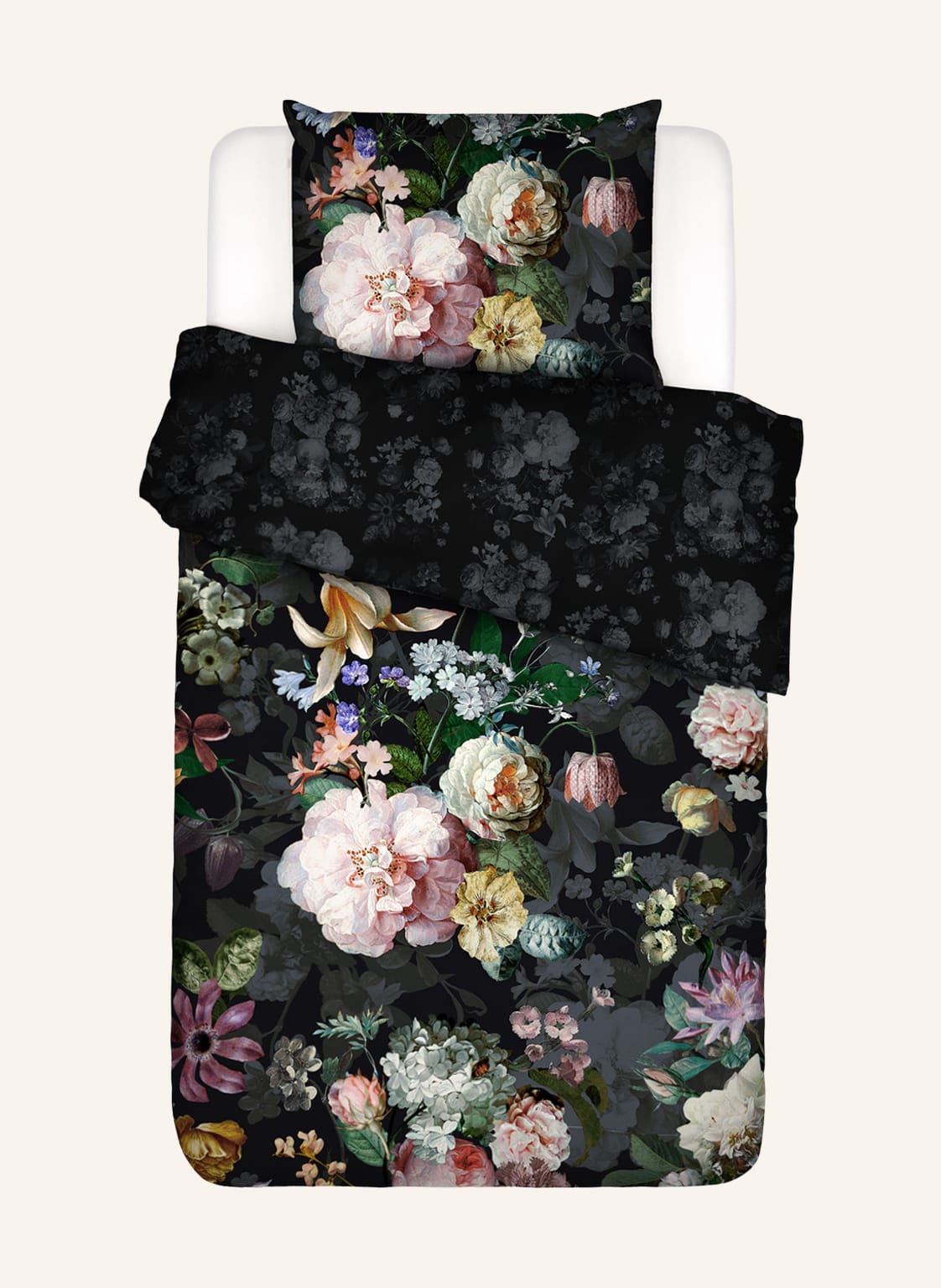 Essenza Bettwäsche Fleur schwarz Essenza Bettwäsche Fleur schwarz von ESSENZA