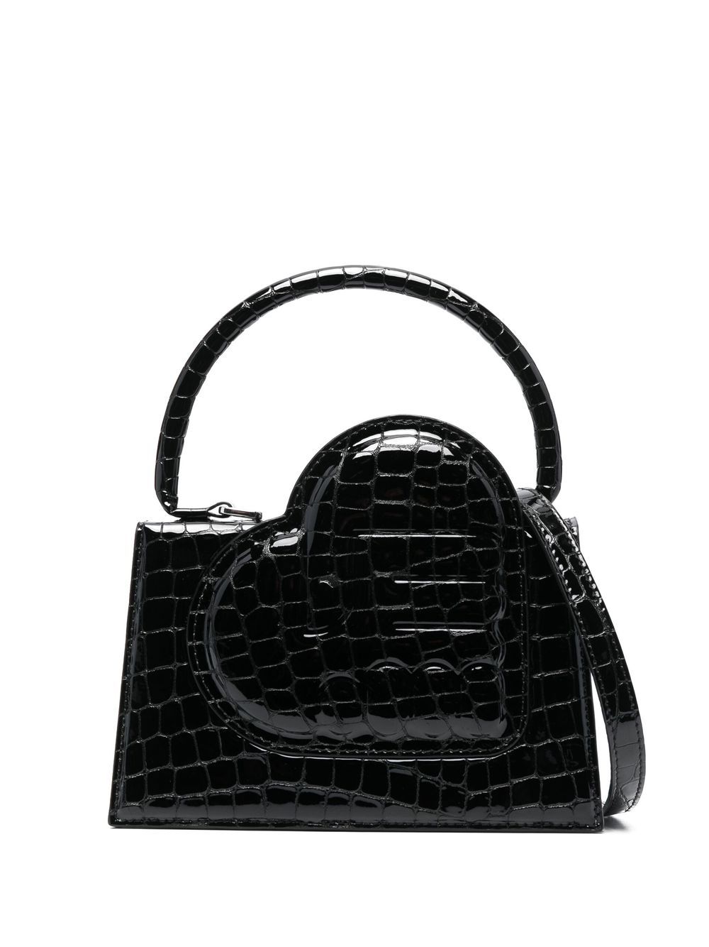 ESTER MANAS logo crocodile-embossed tote bag - Black von ESTER MANAS