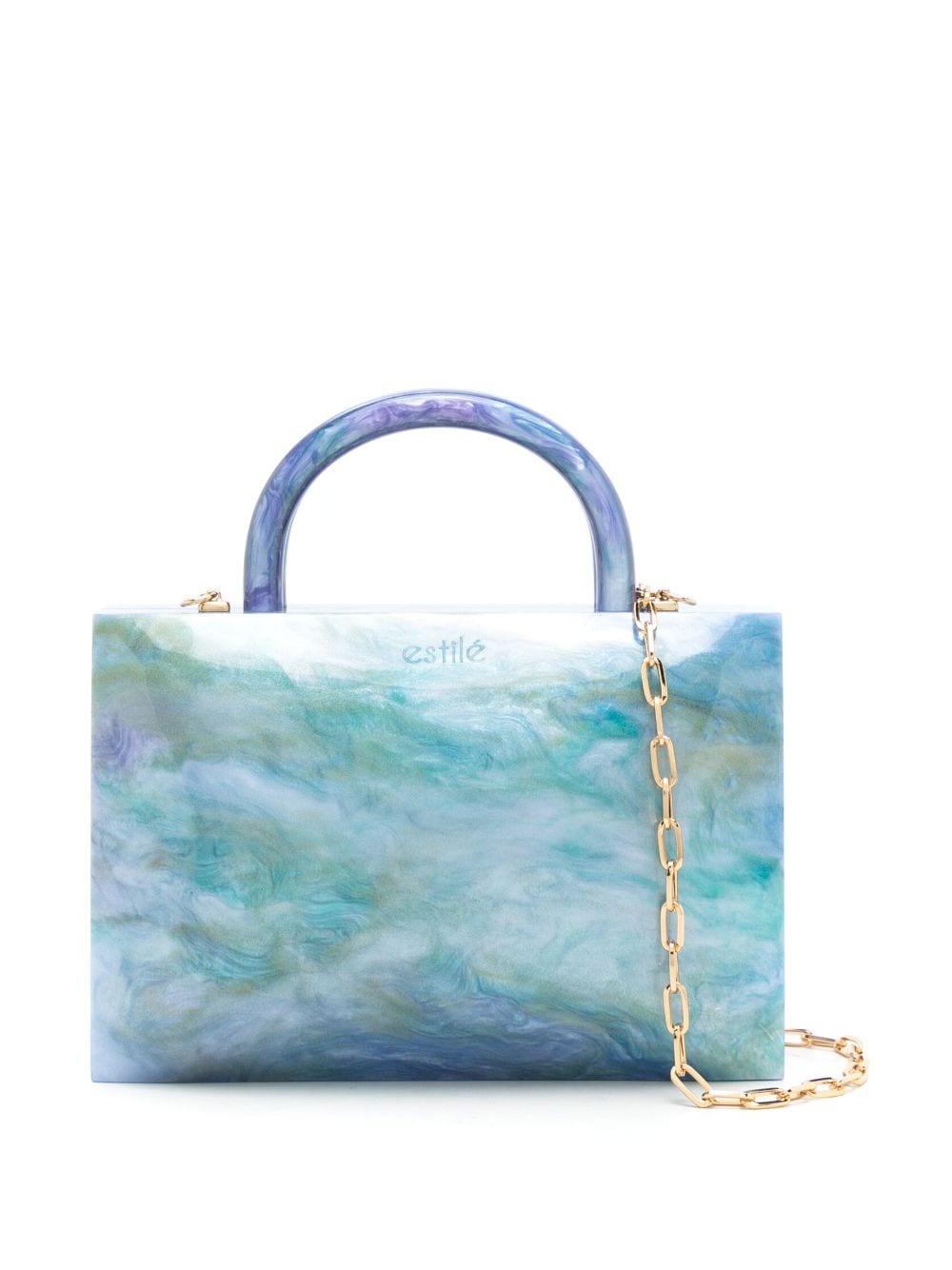 ESTILÉ Mochi marble-pattern mini bag - Blue von ESTILÉ