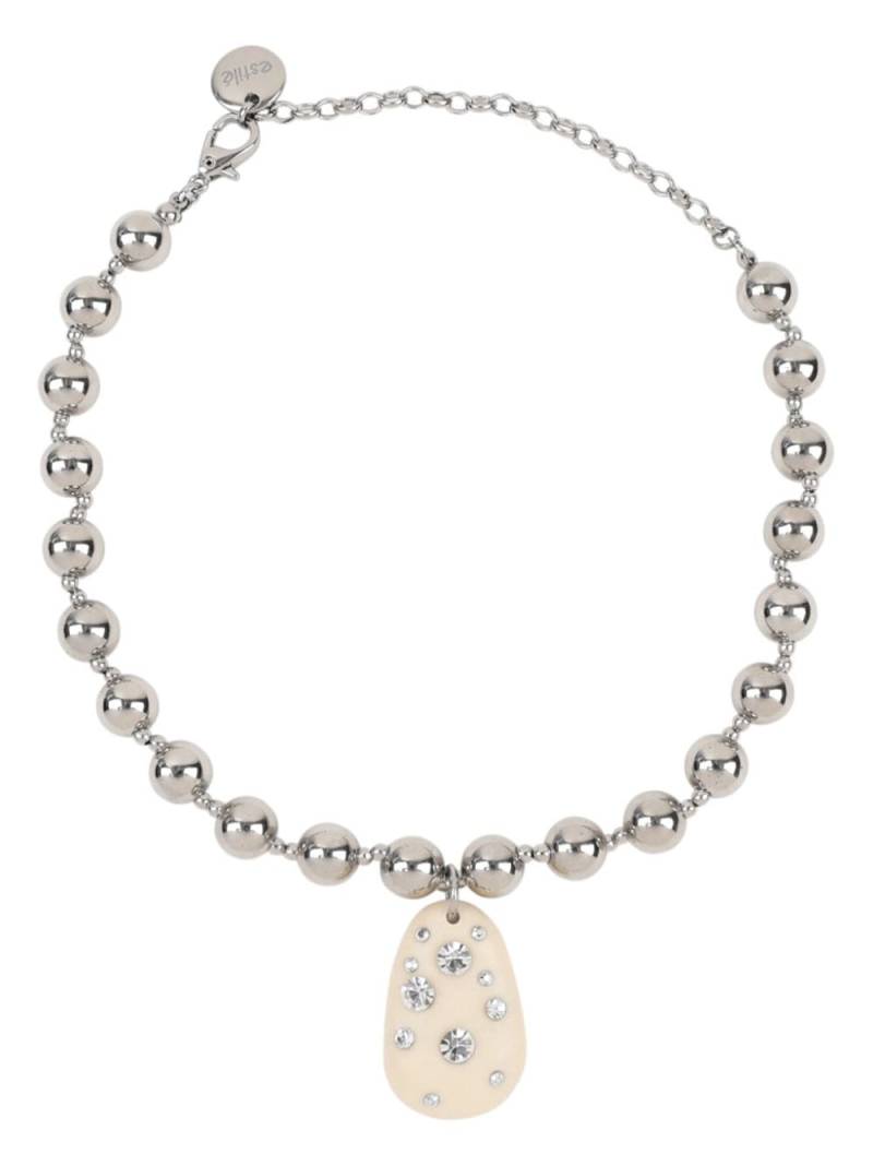 ESTILÉ Pebble necklace - Silver von ESTILÉ