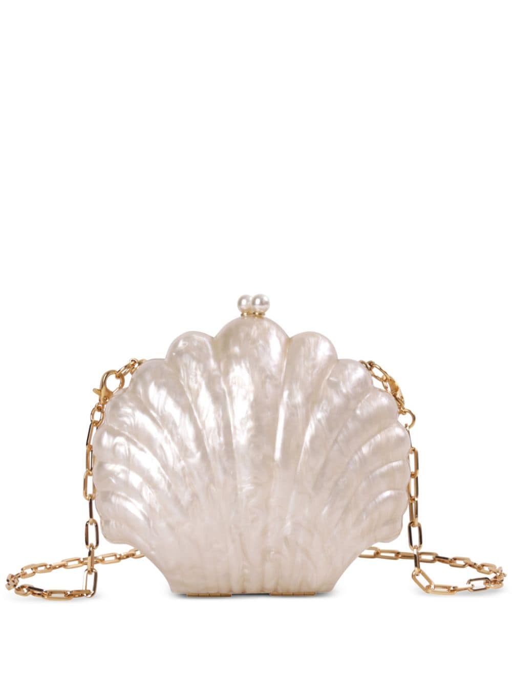 ESTILÉ Seashell pearlescent-finish mini bag - Neutrals von ESTILÉ