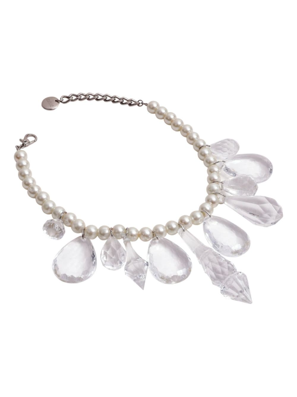 ESTILÉ Sugar Crystals pearl-embellished necklace - White von ESTILÉ