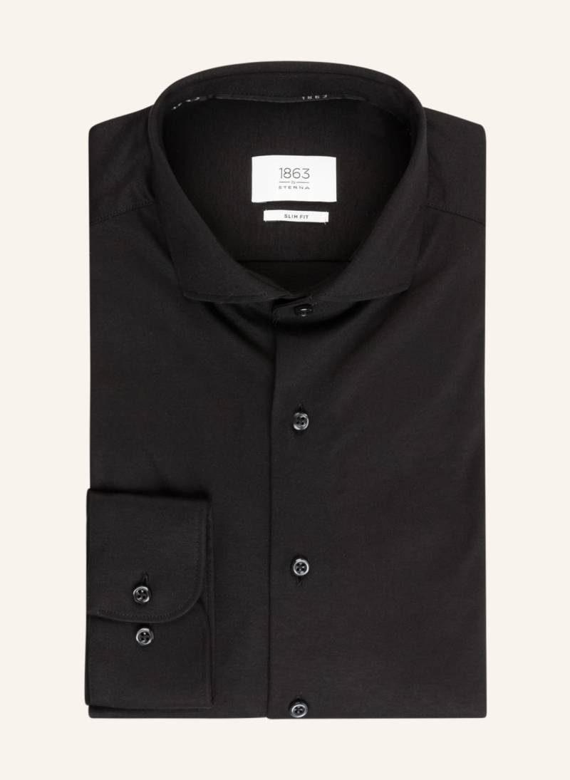 1863 By Eterna Hemd Slim Fit schwarz von 1863 by ETERNA