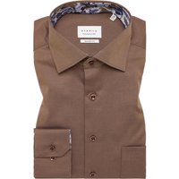 COMFORT FIT Cover Shirt in chestnut unifarben von ETERNA Mode GmbH