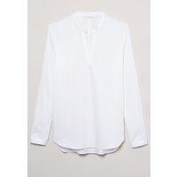 Satin Shirt Bluse in weiß unifarben von ETERNA Mode GmbH