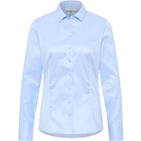 Cover Shirt Bluse in hellblau unifarben von ETERNA Mode GmbH