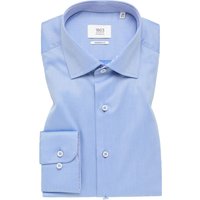 MODERN FIT Luxury Shirt in mittelblau unifarben von ETERNA Mode GmbH