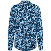 Hemdbluse in blau bedruckt von ETERNA Mode GmbH