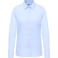 Hemdbluse in himmelblau unifarben von ETERNA Mode GmbH