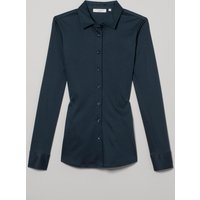 Jersey Shirt Bluse in navy unifarben von ETERNA Mode GmbH