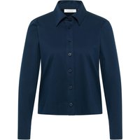 Jersey Shirt Bluse in navy unifarben von ETERNA Mode GmbH