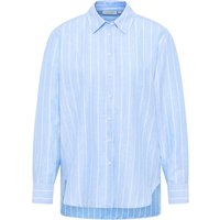 Linen Shirt Bluse in hellblau gestreift von ETERNA Mode GmbH