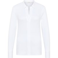 REGULAR FIT Jersey Shirt Bluse in weiß unifarben von ETERNA Mode GmbH