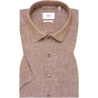 MODERN FIT Linen Shirt in caramell unifarben von ETERNA Mode GmbH