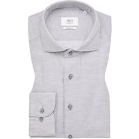 MODERN FIT Linen Shirt in grau unifarben von ETERNA Mode GmbH