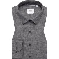 MODERN FIT Linen Shirt in grau unifarben von ETERNA Mode GmbH