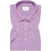 MODERN FIT Linen Shirt in lila unifarben von ETERNA Mode GmbH