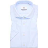 MODERN FIT Linen Shirt in pastellblau unifarben von ETERNA Mode GmbH