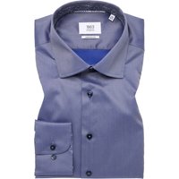 MODERN FIT Luxury Shirt in stahlgrau unifarben von ETERNA Mode GmbH