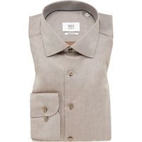 MODERN FIT Luxury Shirt in taupe unifarben von ETERNA Mode GmbH