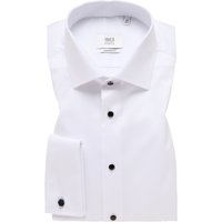 MODERN FIT Luxury Shirt in weiß unifarben von ETERNA Mode GmbH
