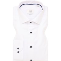 MODERN FIT Luxury Shirt in weiß unifarben von ETERNA Mode GmbH