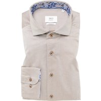 MODERN FIT Soft Luxury Shirt in hazelnut unifarben von ETERNA Mode GmbH