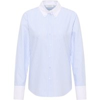 Oxford Shirt Bluse in hellblau gestreift von ETERNA Mode GmbH
