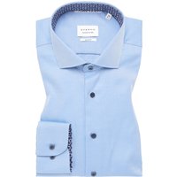SLIM FIT Cover Shirt in blau unifarben von ETERNA Mode GmbH