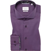 SLIM FIT Cover Shirt in lila unifarben von ETERNA Mode GmbH