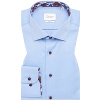 SLIM FIT Cover Shirt in mittelblau unifarben von ETERNA Mode GmbH