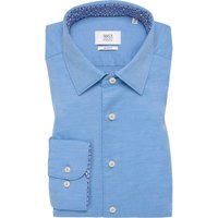 SLIM FIT Hemd in mittelblau unifarben von ETERNA Mode GmbH