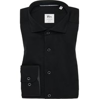 SLIM FIT Hemd in schwarz unifarben von ETERNA Mode GmbH